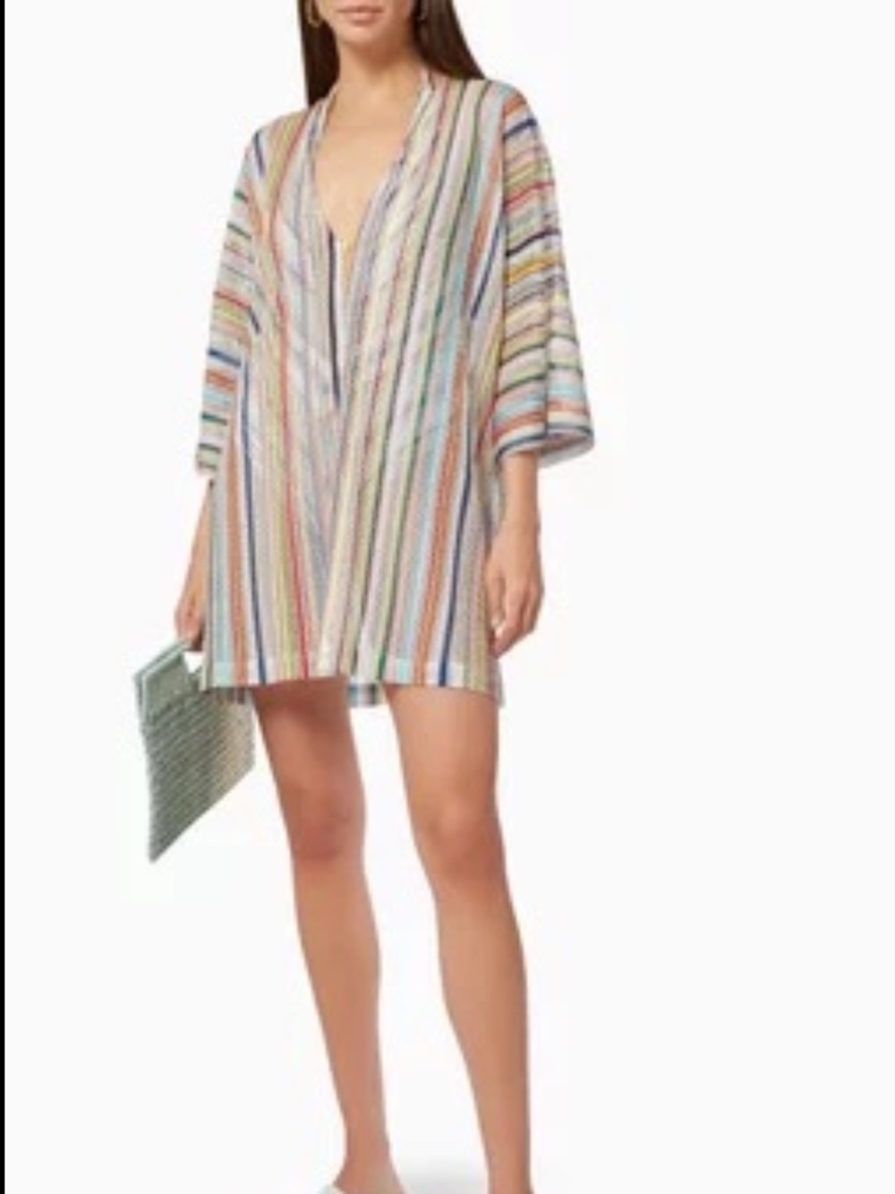 Missoni Mare Striped metallic knot Kaftan dress
